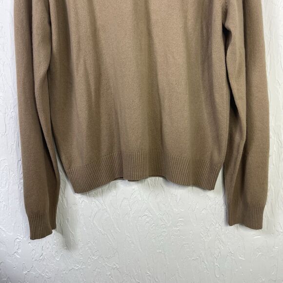 NWT Vintage George Men's Large Cashmere Sweater Long Sleeve Coffee Brown READ T - Picture 2 of 11